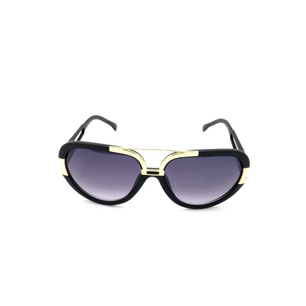 Óculos de Sol Prorider Preto Fosco e Dourado com Lente Degradê - 88-1002