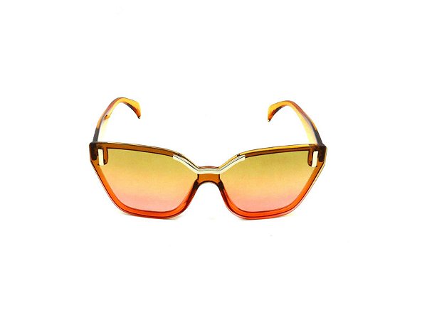 Óculos de Sol Prorider Translúcido Marrom Alaranjado com Lente Degradê - CJH72044C3