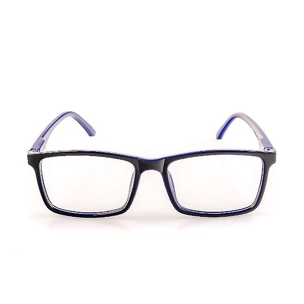 Óculos Receituário Voor Vert Preto e Azul - VVOCRGP036