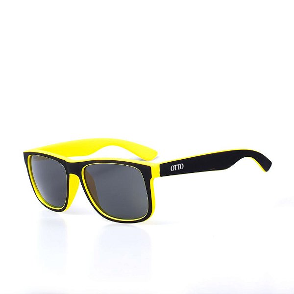 Óculos de Sol OTTO - Preto e Amarelo Fosco