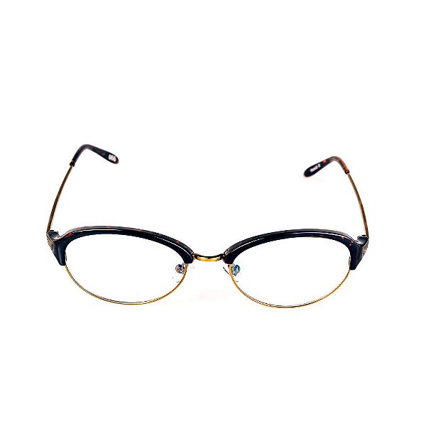 Óculos Receituário Titania Preto com Dourado