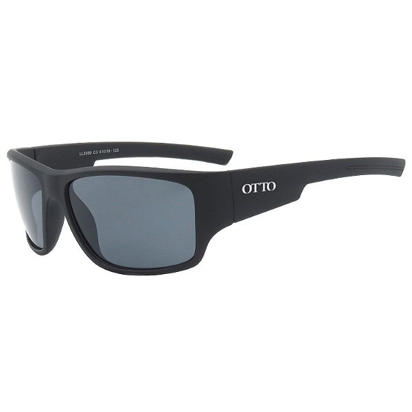 Óculos de Sol Esportivo OTTO em Grilamid® TR-90 Preto Fosco