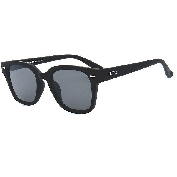 Óculos de Sol OTTO em Grilamid® TR-90 Quadrado Preto Fosco CJH72152-1