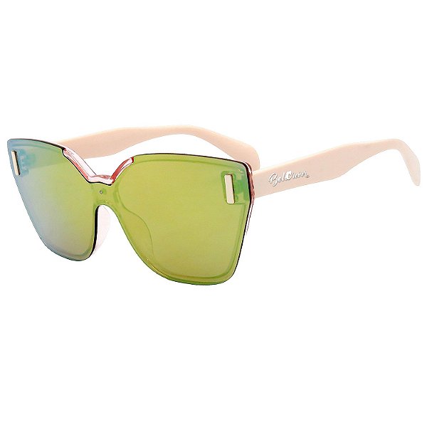Óculos de Sol BellClover® em Grilamid® TR-90 Gatinho Rosa e Espelhado