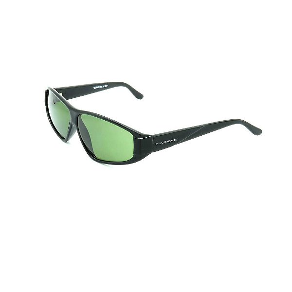 Óculos de Sol Prorider Retrô Preto Brilhante com Lente Fumê Verde - CODE-R7