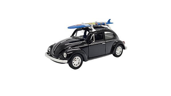 Miniatura Volkswagen Fusca Surf Welly Preto 1:32