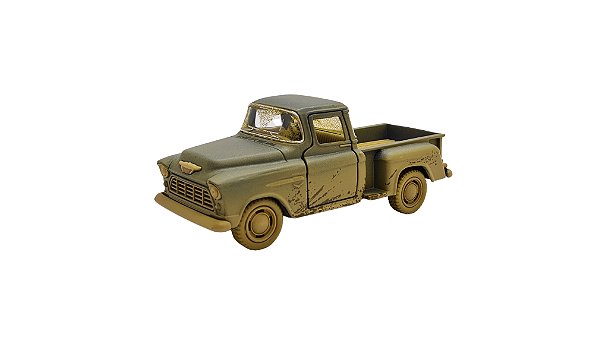 Miniatura Chevy Stepside 1955 Pickup Enlamada Azul 1:32