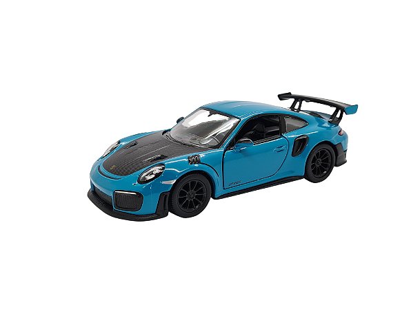 Miniatura Porsche 911 Gt2 Rs Azul Metal Kinsmart 1:36