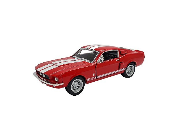 Miniatura Shelby Gt500 1967 Vermelho Metal Kinsmart 1:38