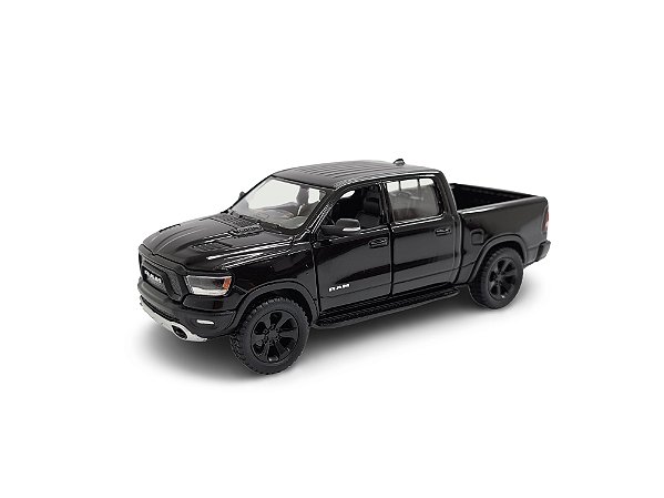 Miniatura Dodge Ram 1500 2019 Preto Metal 1:46