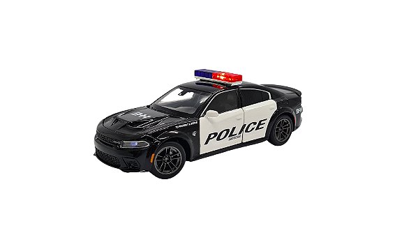 Miniatura Dodge Charger SRT 2020 Policia Acende Luz/Som 1:32