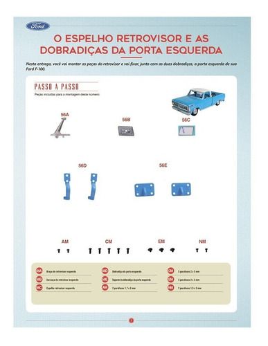 Fascículo Nº 56 Pick Up Ford F 100 Escala 1:8 Salvat