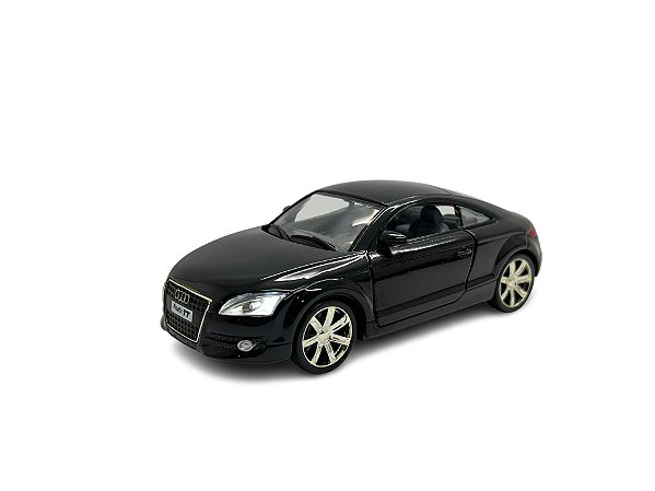 Miniatura Audi TT Preto Acende Luz e Som 1:32