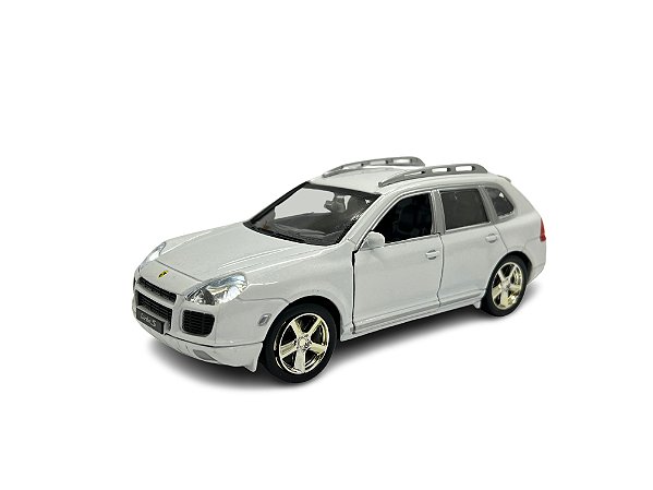 Miniatura Porsche Cayenne S Branco Acende Luz e Som 1:32