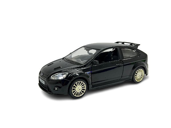 Miniatura Ford Focus RS Preto Acende Luz e Som 1:32
