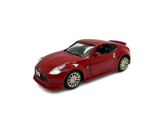 Miniatura Nissan 370Z Vermelho  Acende Luz e Som 1:32