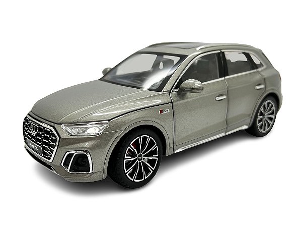 Miniatura Audi Q5 Cinza Acende Luz e Som 1:24