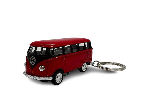 Miniatura Chaveiro Volkswagen Kombi Vermelho Metal 1:64