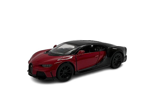 Miniatura Bugatti Chiron Super Sport Bordô Metal 1:38