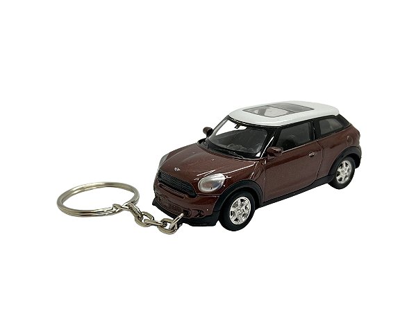 Miniatura Chaveiro Mini Cooper S Paceman Marrom Metal 1:64