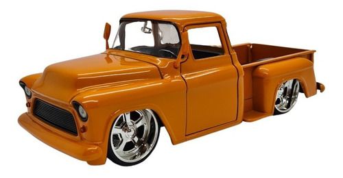Miniatura Chevy Stepside 1955 Laranja Jada Trucks 1:24