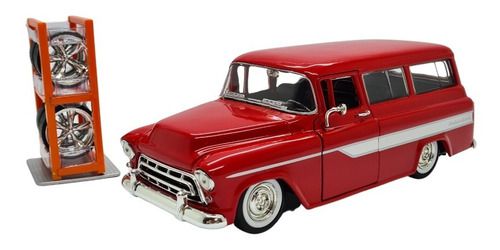 Miniatura Chevy Suburban 1957 + Rodas Jada Trucks 1:24