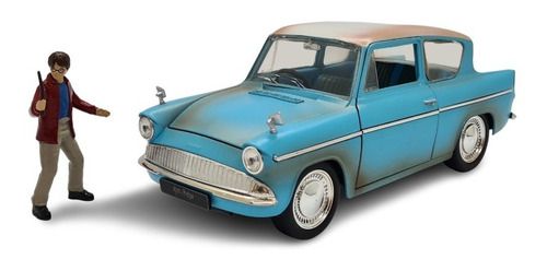 Miniatura Ford Anglia Harry Potter C/ Boneco Jada 1:24