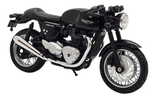 Miniatura Moto Triumph Thruxton Preto Welly 1:18