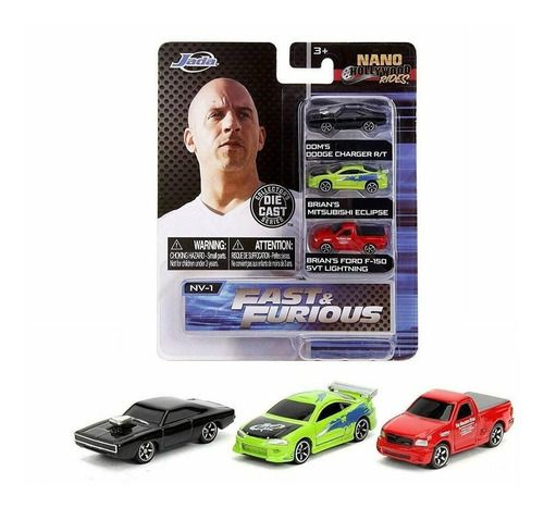 Miniatura Velozes E Furiosos Nano Dodge Eclipse F150 Jada