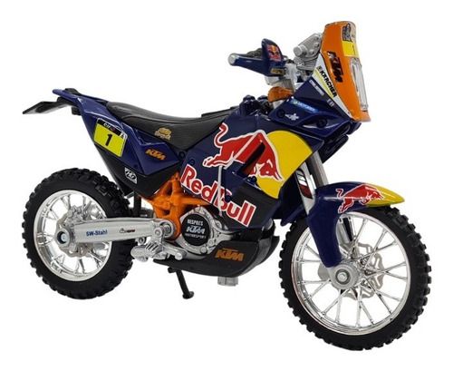 Miniatura Moto Ktm 450 Rally Dakar Redbull Burago 1:18