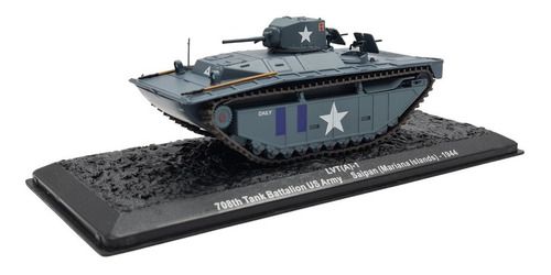 Miniatura Caminhão Tanque De Guerra Nº 16 Lvt A-1 1944 1:72