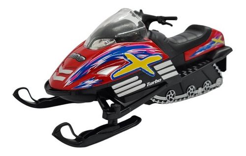 Miniatura Moto Snow Turbo Neve Vermelho 1:18