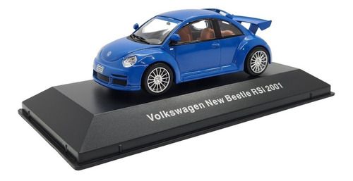 Miniatura Coleção Volkswagen Nº 59 New Beetle Rsi Azul 1:43