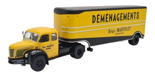 Miniatura Caminhão Articulado Carreta Berliet Tlr 8 1:43