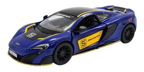 Miniatura Mclaren 675 Lt Five Azul Metal 1:36