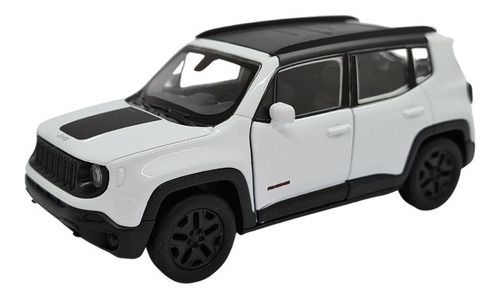 Miniatura Jeep Renegade Branco Metal Welly Escala 1:38