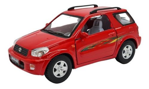 Miniatura Toyota Rav4 Vermelho Metal Kinsmart 1:32