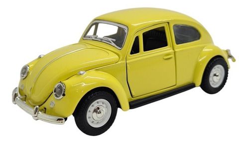 Miniatura Volkswagen Fusca Amarelo Metal 1:32
