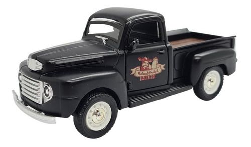 Miniatura Camionete Pick-up Preto Acende Luz E Som 1:38