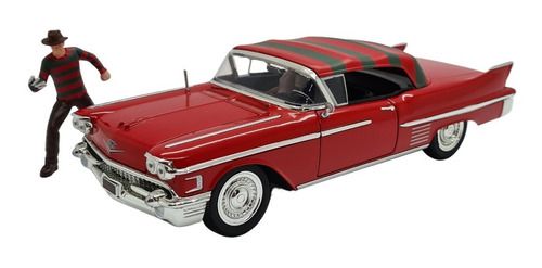 Miniatura Cadillac 1958 Freddy Krueger C/ Boneco 1:24