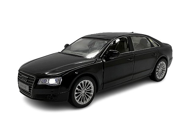 Miniatura Audi A8 Preto Acende Luz E Som Metal 1:32