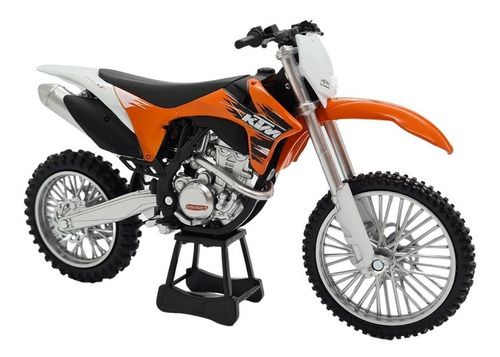 Miniatura Moto Cross Ktm 350 Sx-f Laranja Metal 1:12