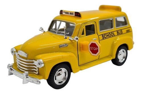 Miniatura Chevrolet Suburban 1950 Escolar Metal 1:36