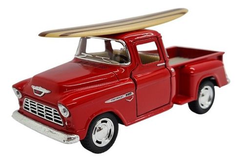Miniatura Chevrolet Chevy Stepside 1955 Surf Vermelho 1:32