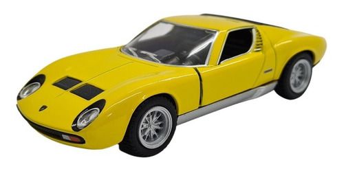 Miniatura Lamborghini Miura P400 Sv 1971 Amarelo 1:34