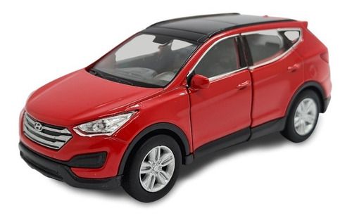 Miniatura Hyundai Santa Fé 2016 Vermelho Metal 1:36