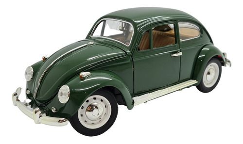 Miniatura Volkswagen Fusca Verde Metal 1:18