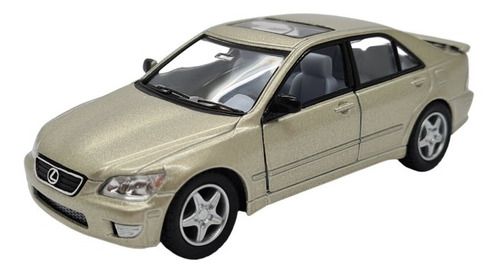 Miniatura Lexus Is 300 Dourado Metal 1:36