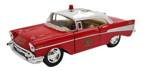 Miniatura Chevrolet Bel Air 1957 Bombeiro Metal 1:40