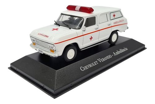 Miniatura Chevrolet Veraneio Ambulância Metal 1:43